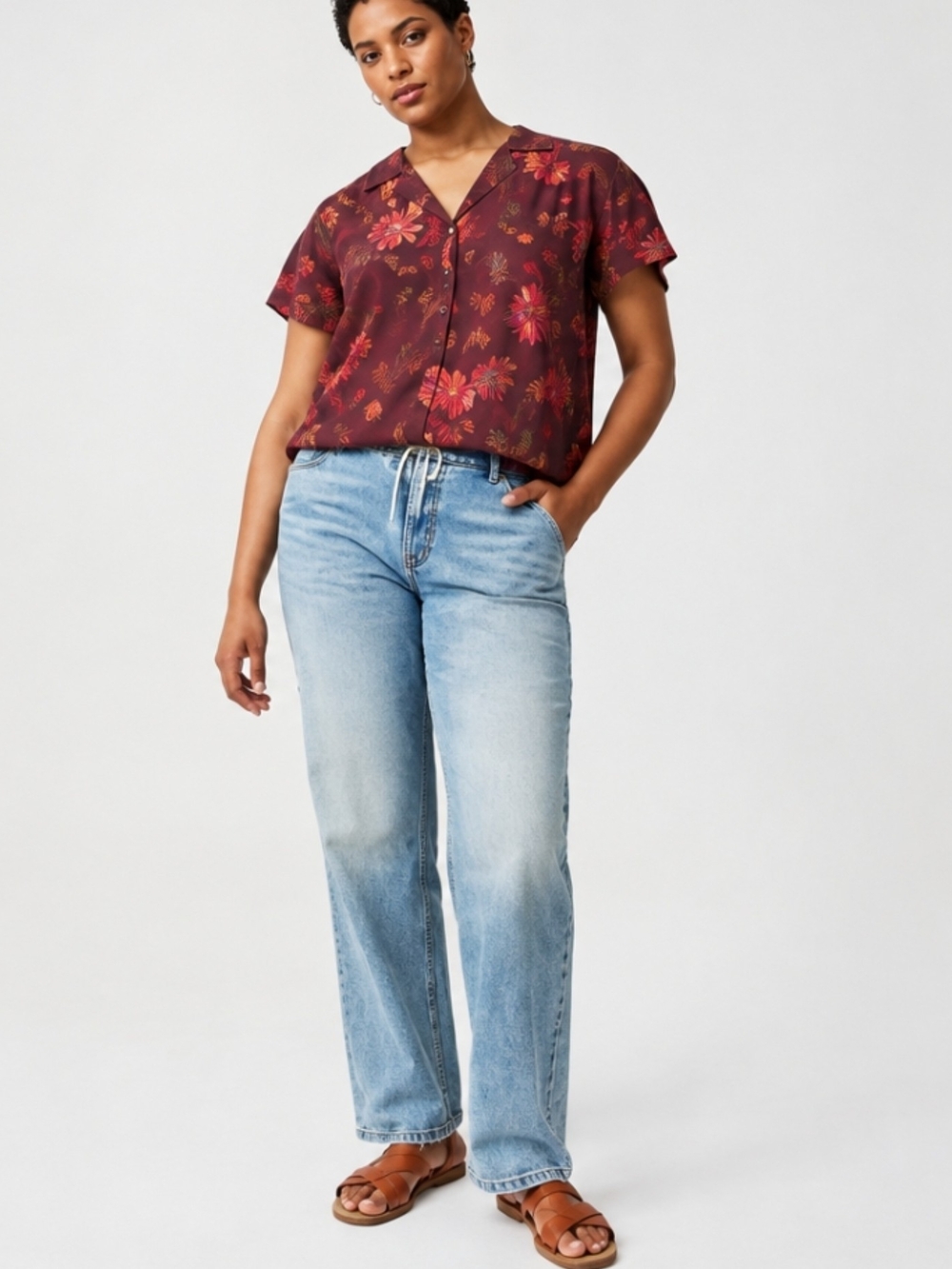 Light Blue Straight-Leg Jeans